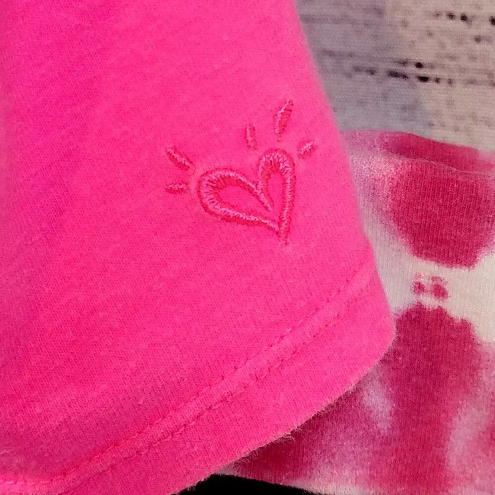 Justice Hot Pink and Black Tank and Shorts Set Size 10‎